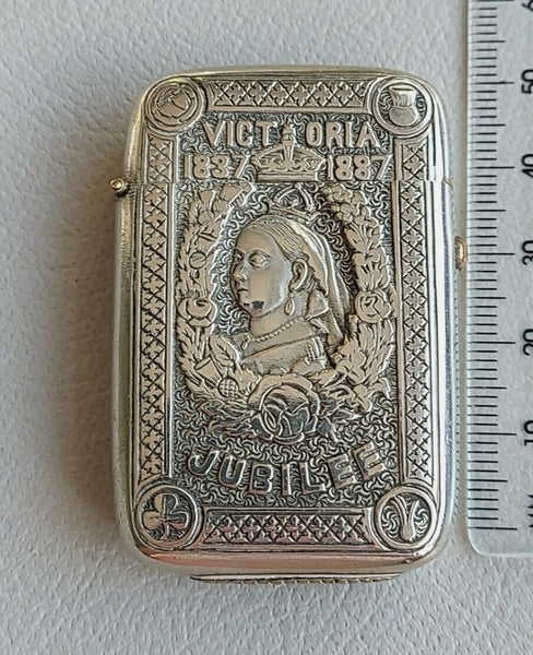 1887 Queen Victoria Golden Jubilee Vesta Case