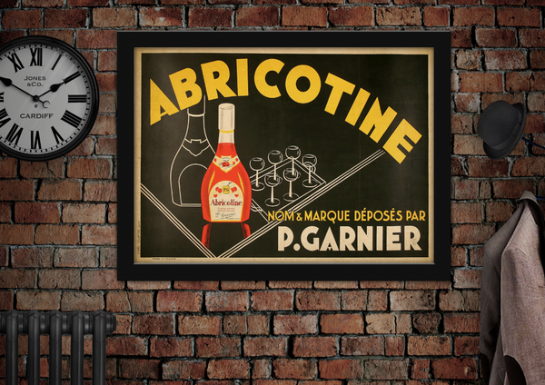 Abricotine Nom & Marque Deposes Par P.Garnier Vintage Style Drinks Poster