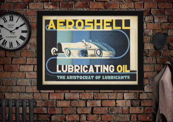 Aeroshell Poster Aeroshell Lubricating Oil Vintage Style Poster