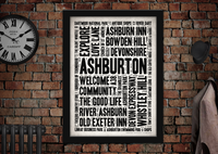 Ashburton Devon Town Poster 