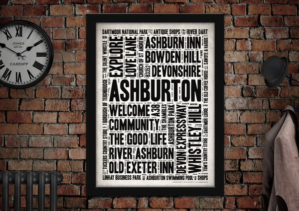 Ashburton Devon Town Poster 