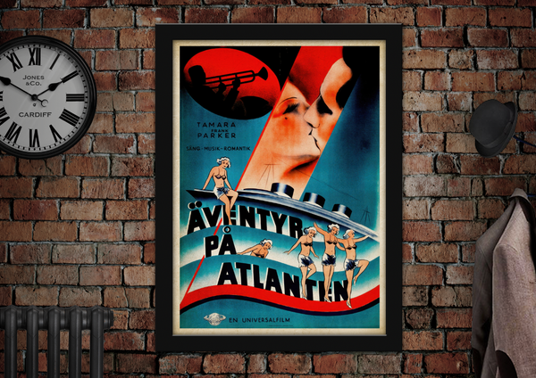 Aventyr Pa Atlanten Vintage Movie Film Poster