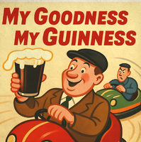 Barry Island Dodgems Guinness Vintage Style Advertising Poster