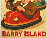 Barry Island Dodgems Guinness Vintage Style Advertising Poster