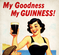 Barry Island Girl Guinness Vintage Style Advertising Poster