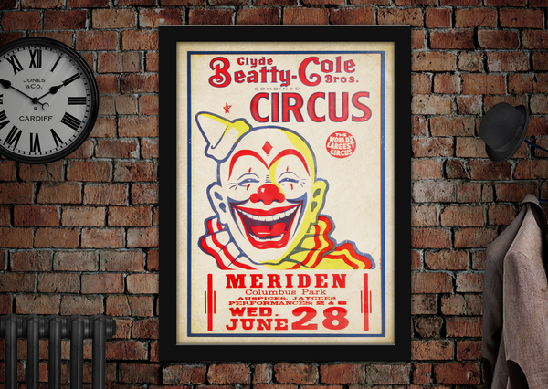 Beatty-Cole Circus Vintage Entertainment Poster