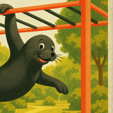 Billy The Seal Victoria Park Chill Out Vintage Style Advertising Poster 4