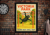 Billy The Seal Victoria Park Chill Out Vintage Style Advertising Poster
