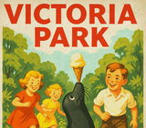 Billy The Seal Victoria Park Vintage Style Advertising Poster 2