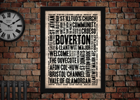 Boverton Letter Press Style Poster