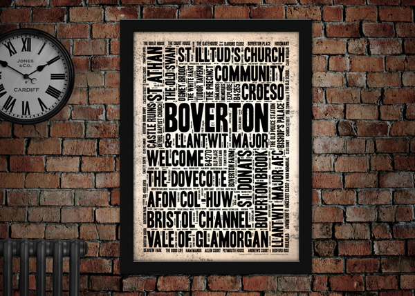 Boverton Letter Press Style Poster