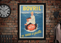 Bovril Jar at Sea Vintage Style Food Advertising Poster