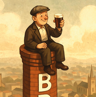 Brains Above All Else Cardiff Vintage Style Drinks Advertising Poster