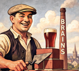 Brains Brewery Built Cardiff Vintage Style Drinks Advertising Poster
