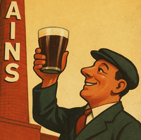Brains Brewery Cardiff Brewery Vintage Style Drinks Advertising Poster