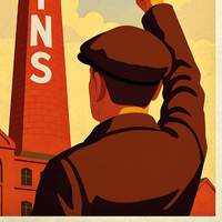 Brains Brewery Chimney Cardiff Vintage Style Drinks Advertising Poster