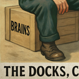 Brains The Docks Cardiff Vintage Style Drinks Advertising Poster