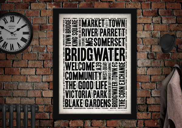 Bridgwater English Towns Poster