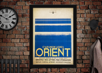 C'Air Union Lignes Orient Vintage Aviation Travel Poster
