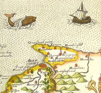 Caernarfonshire County Old North Wales Map c1578