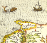 Caernarfonshire County Old North Wales Map c1578