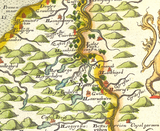 Caernarfonshire County Old North Wales Map c1578