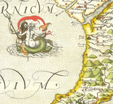 Caernarfonshire County Old North Wales Map c1578