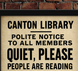 Canton Library Cardiff Vintage Style Poster