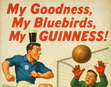 Cardiff City FC Bluebirds Ninian Park Vintage Style Guinness Poster