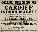 Cardiff Market Grand Opening Vintage Style Poster