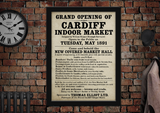 Cardiff Market Grand Opening Vintage Style Poster