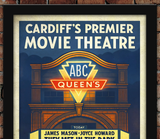 Cardiff Queen's Cinema Vintage Style Advertising Poster