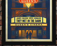 Cardiff Queen's Cinema Vintage Style Advertising Poster