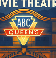 Cardiff Queen's Cinema Vintage Style Advertising Poster
