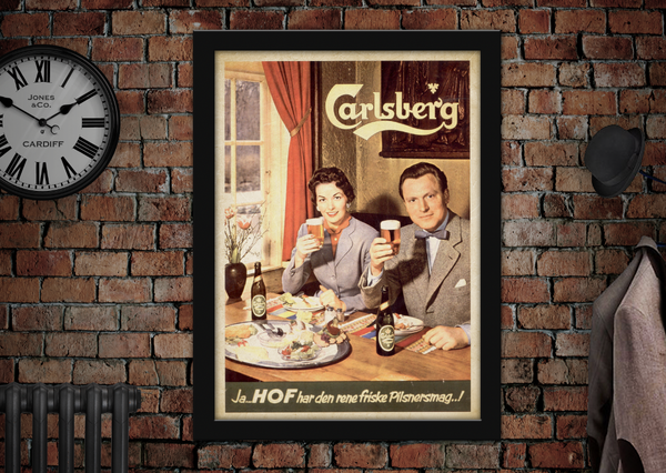 Carlsberg Beer Vintage Style Advertising Poster