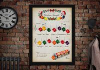 Christmas Spangles Sheet Music Vintage Style Sweets Advertising Poster