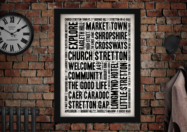 Church Stretton Town Poster Art Print