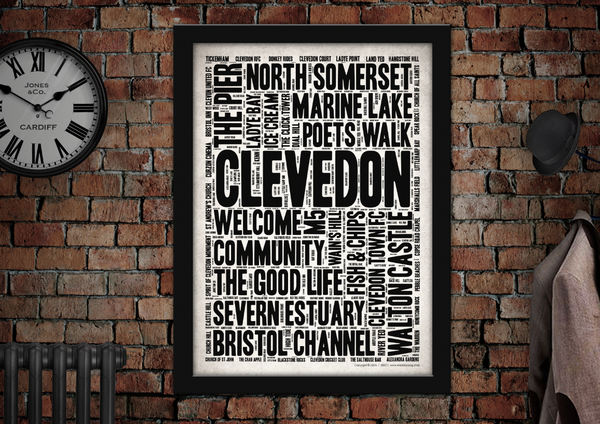 Clevedon Town Art Poster Print