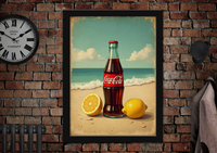 Coca Cola with Lemon Fan Art Drinks Poster Print