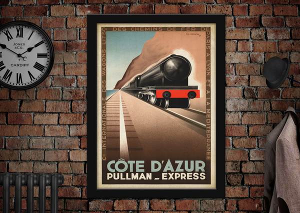 Cote D'Azur Pullman Express French Vintage Railway Poster