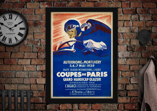 Couples de Paris 1939 Vintage Racing Poster