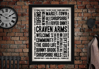 Craven Arms Art Town Poster Print