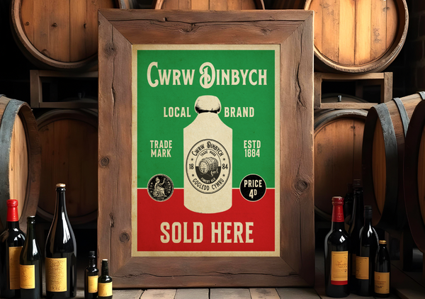 Cwrw Dinbych Denbigh Art Poster Print