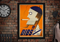 Dibs Cigarettes Vintage Style Poster