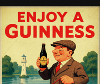 Enjoy a Guinness Roath Park Cardiff Vintage Style Poster 3