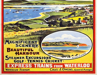 Exmouth London and South Western Railway Vintage Style Poster