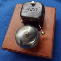 GEC Vintage Bakelite Brass Butler Door Bell with 9v Battery Bellbox