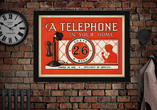GPO A Telephone In Your Home Costs Poster Print