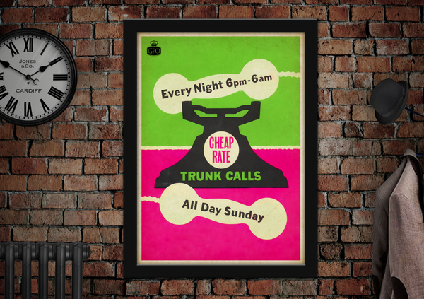 GPO Cheap Rate Trunk Telephone Calls Every night 6pm til 6am Poster