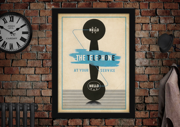 GPO Hello The Telephone At Your Service Poster